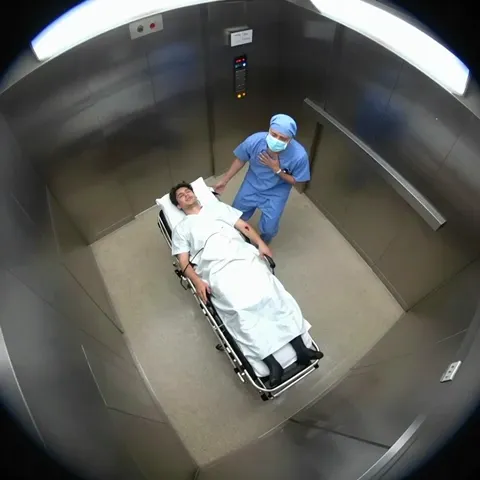 Poster frame: CCTV fall detection: a collapse in a hospital lift
